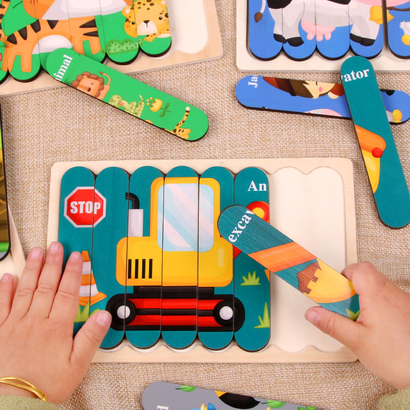 Trẻ Em Mới Bằng Gỗ 2 Mặt Dây 3 - đánh giá và giá Kids Toys Store
