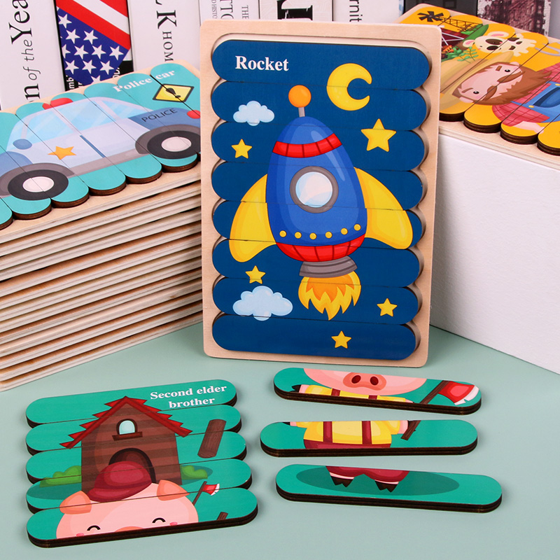 Trẻ Em Mới Bằng Gỗ 2 Mặt Dây 3 - đánh giá và giá Kids Toys Store