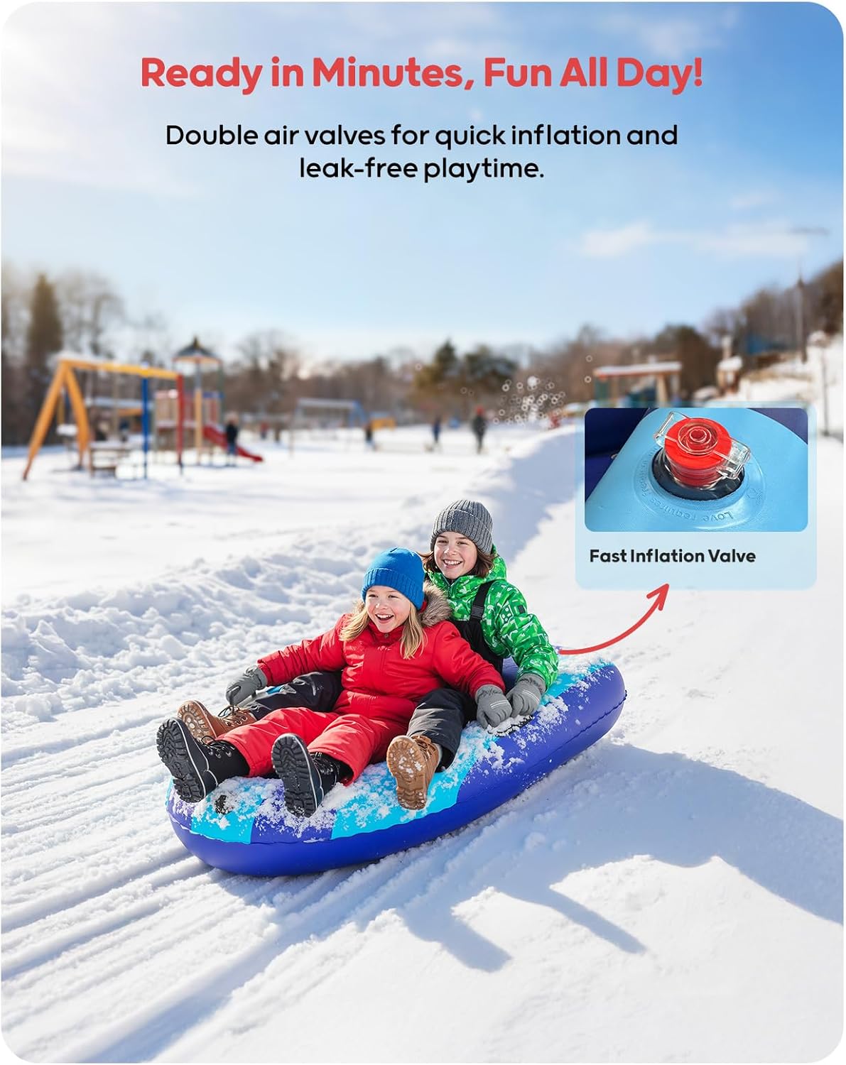 QPAU Inflatable PVC Snow Sled  - đánh giá và giá Kids Toys Kids Toys