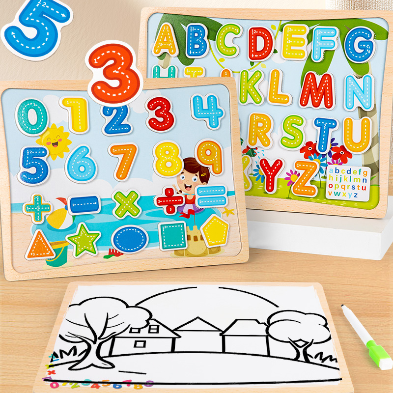 2-In-1 Magnetic Puzzle Board - - đánh giá và giá Magnetic Drawing Board