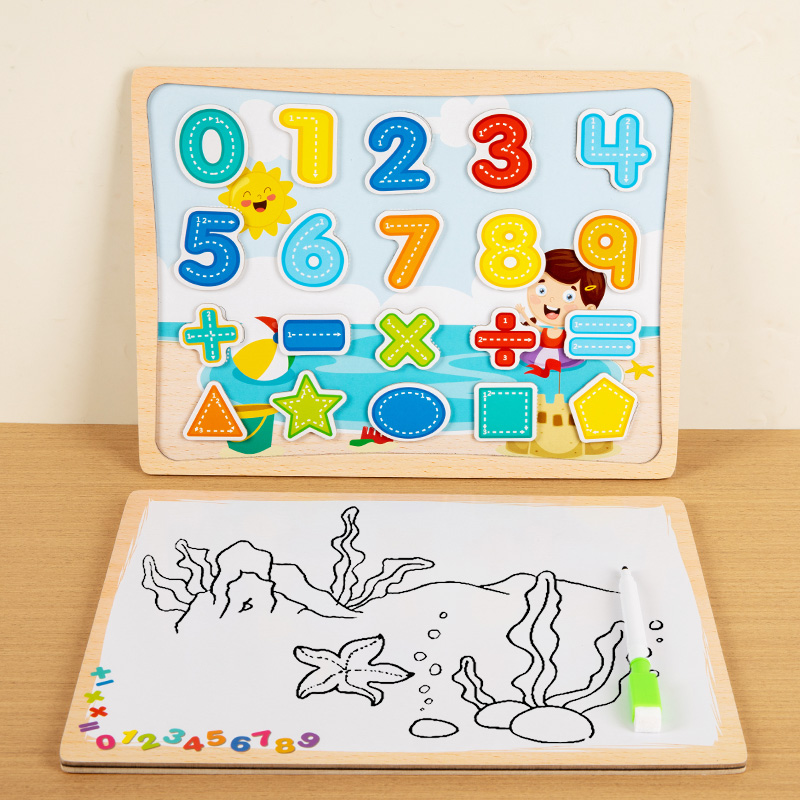 2-In-1 Magnetic Puzzle Board - - đánh giá và giá Magnetic Drawing Board