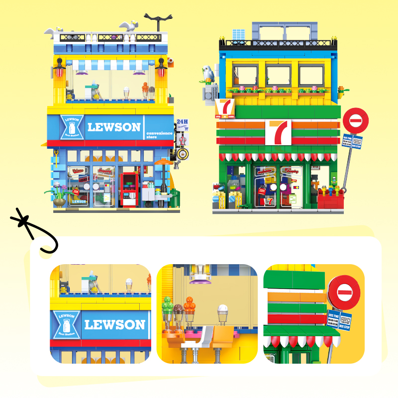 1263+PCS Street Scene Convenie - đánh giá và giá Kids Toys Store
