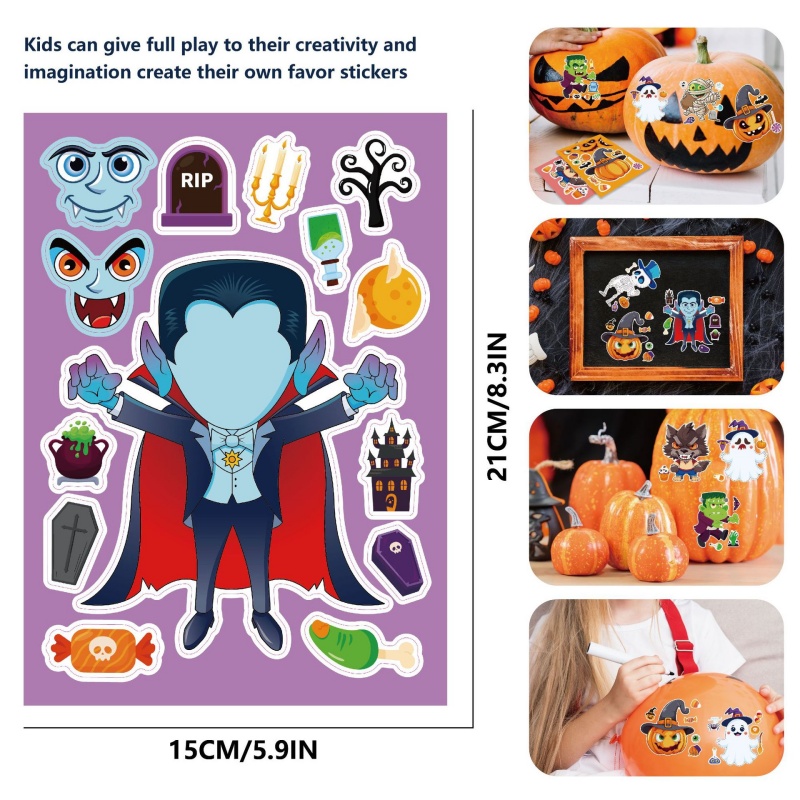 Halloween Party Games Stickers - đánh giá và giá Kids Zombie Toys