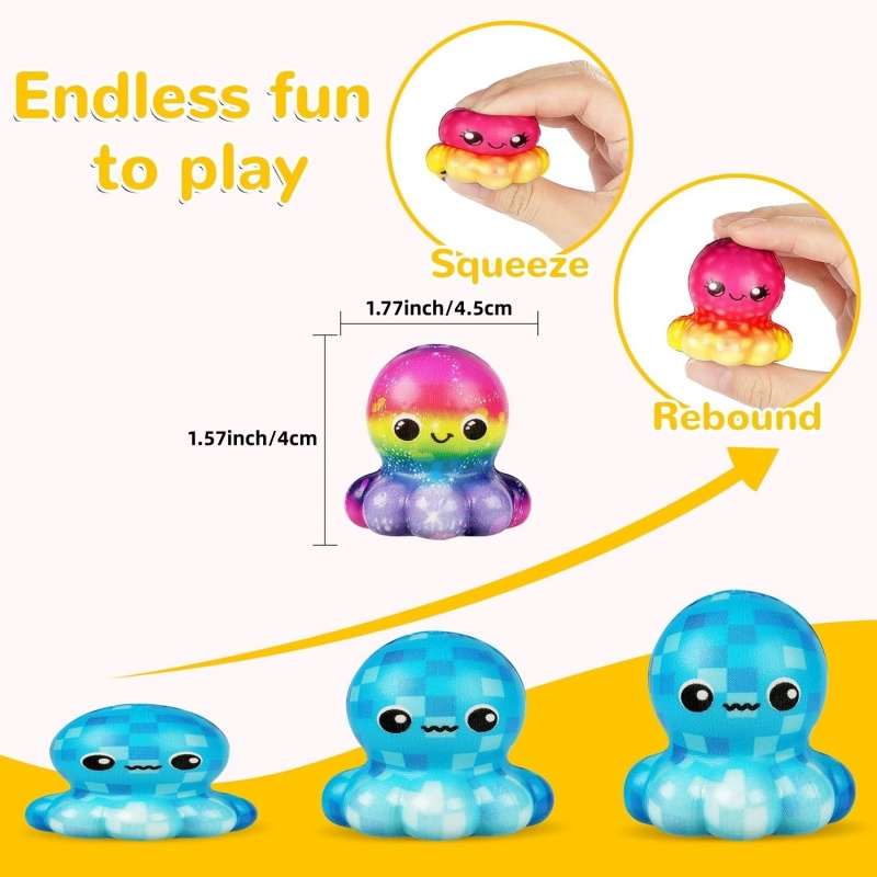 6/12PCS Octopus Slow Squishy T - đánh giá và giá Kids Toys Easter